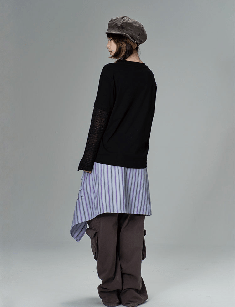 Ugly Apple Split - Sleeve Graphic Tee - COPPING THREADS - CT Coquette