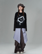 Ugly Apple Split - Sleeve Graphic Tee - COPPING THREADS - CT Coquette