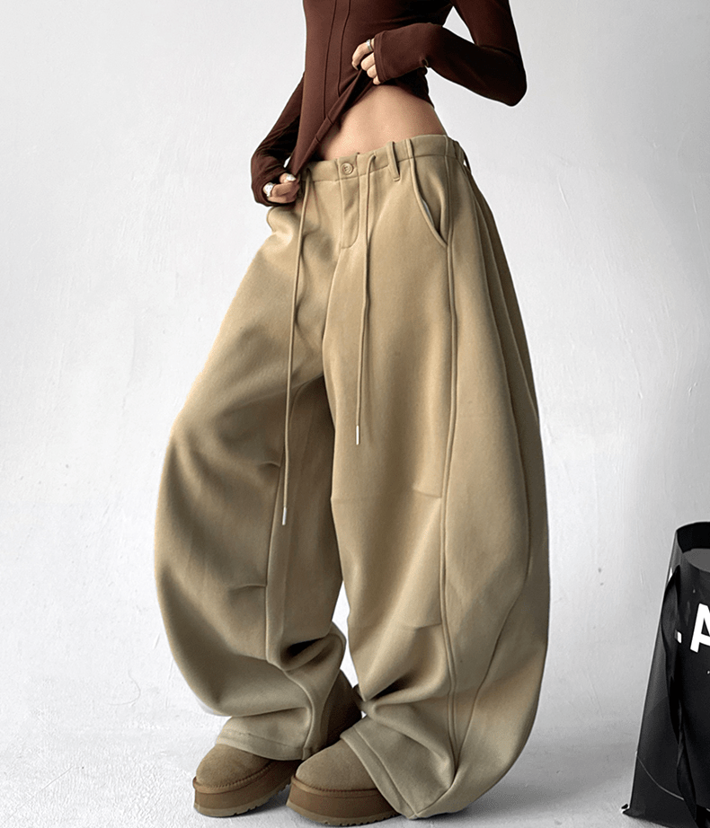 Ultra Fleece-Lined Pleated Wide-Leg Sweatpants Secondary image