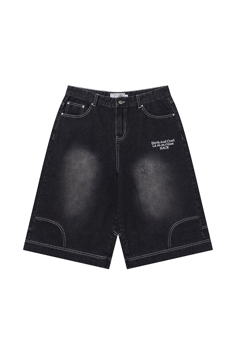 Upside Down Pockets Denim Shorts - COPPING THREADS - Harsh and Cruel
