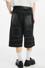 Upside Down Pockets Denim Shorts - COPPING THREADS - Harsh and Cruel