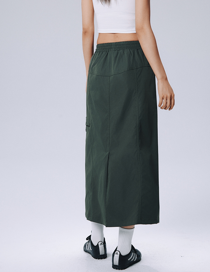 Utility Pocket A-Line Midi Skirt Secondary image