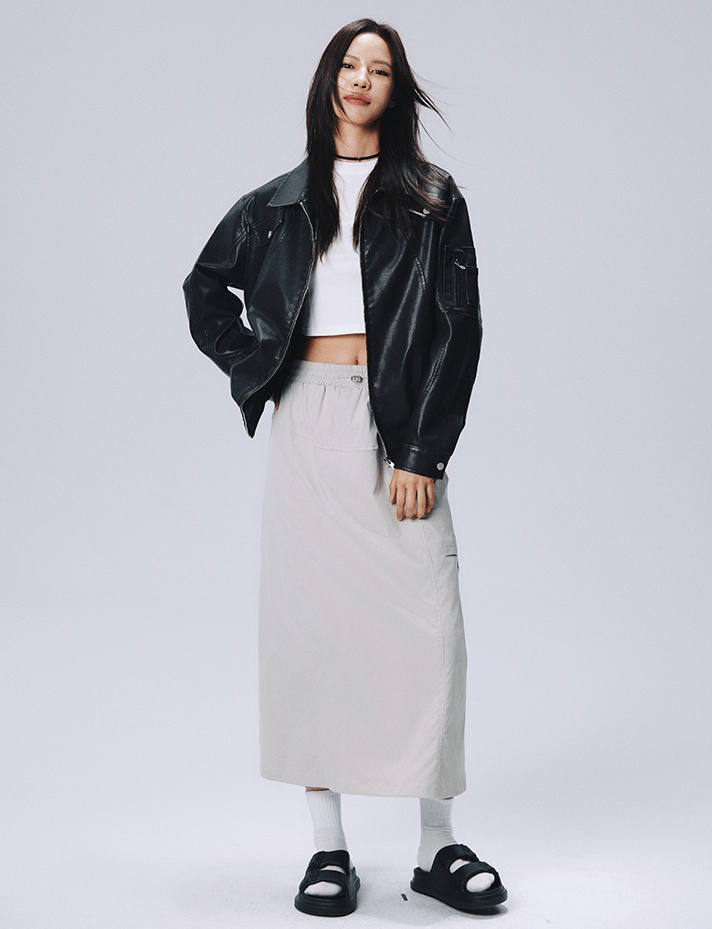 Utility Pocket A - Line Midi Skirt - COPPING THREADS - RAPPEYE