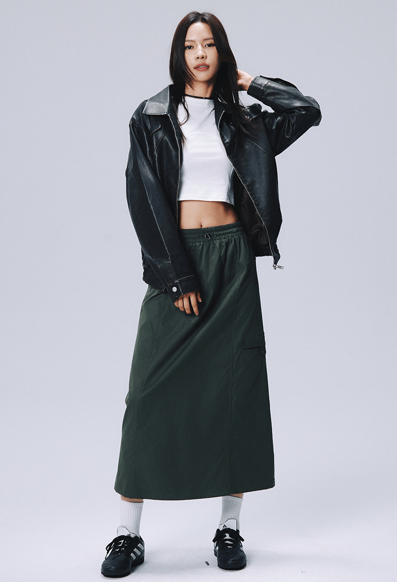 Utility Pocket A - Line Midi Skirt - COPPING THREADS - RAPPEYE