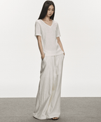 V - Neck Basic Tee - COPPING THREADS - Anna Aneae