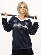 V - Neck Color Block Stripe Sleeve Sports Jersey - COPPING THREADS - CT Select