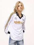 V - Neck Color Block Stripe Sleeve Sports Jersey - COPPING THREADS - CT Select