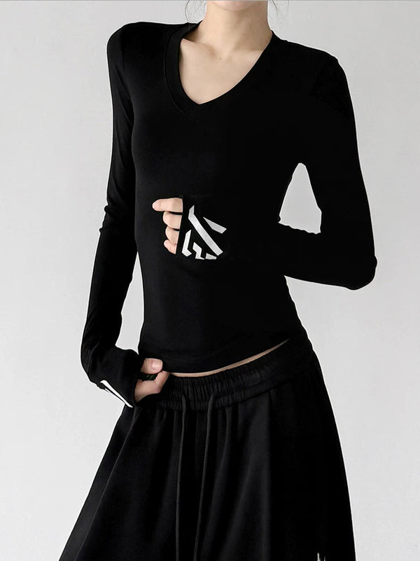 V-Neck Long-Sleeve T-Shirt - COPPING THREADS - CT ORIGINALS
