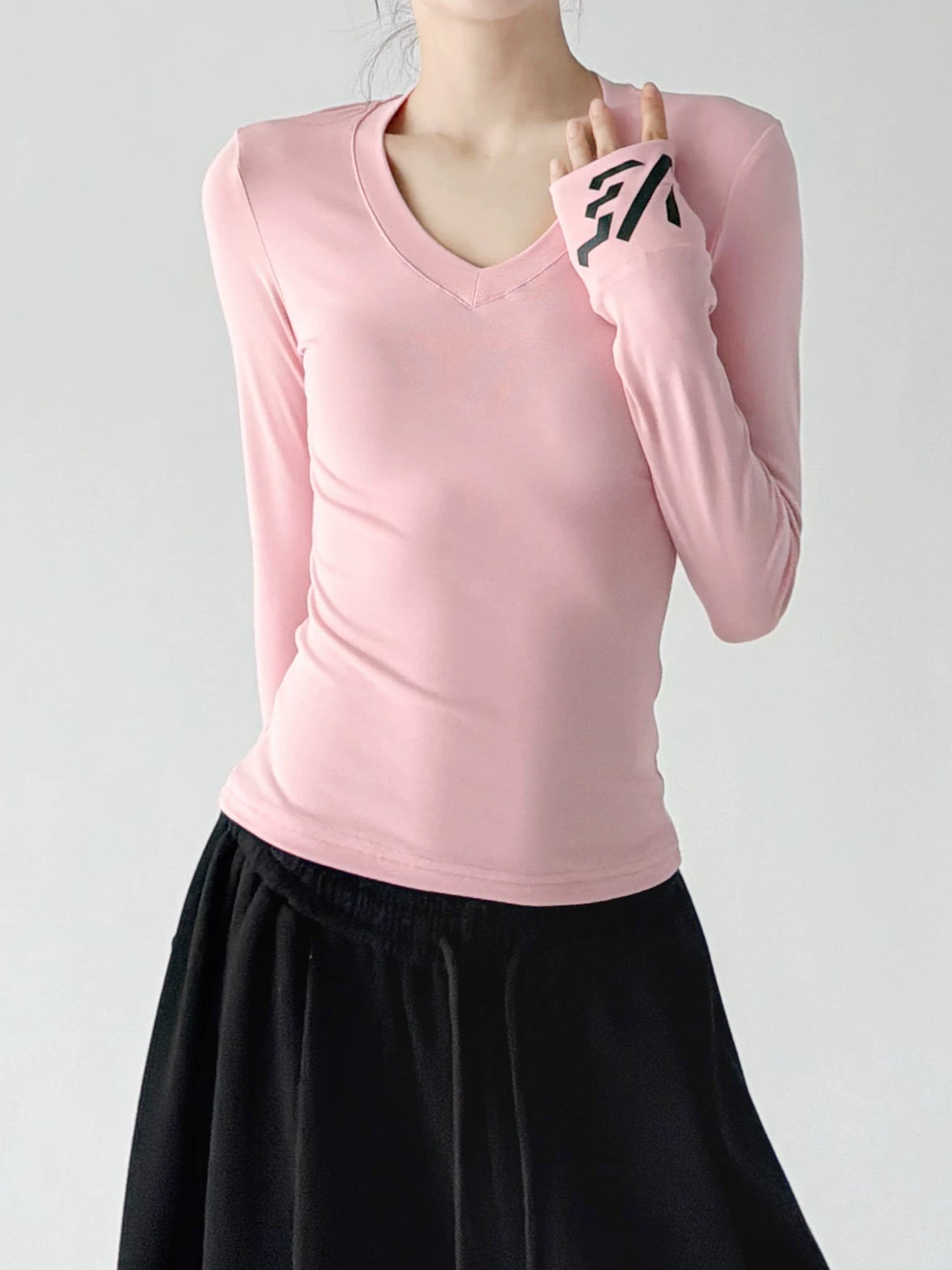 V-Neck Long-Sleeve T-Shirt Secondary image