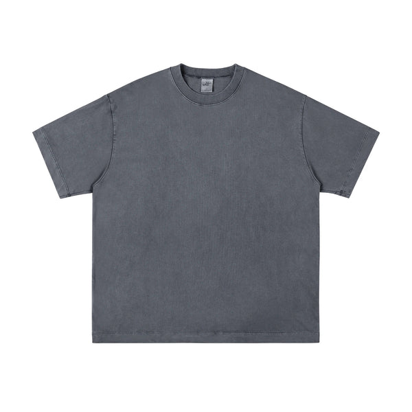 IDLT washed T-shirt, gray front.