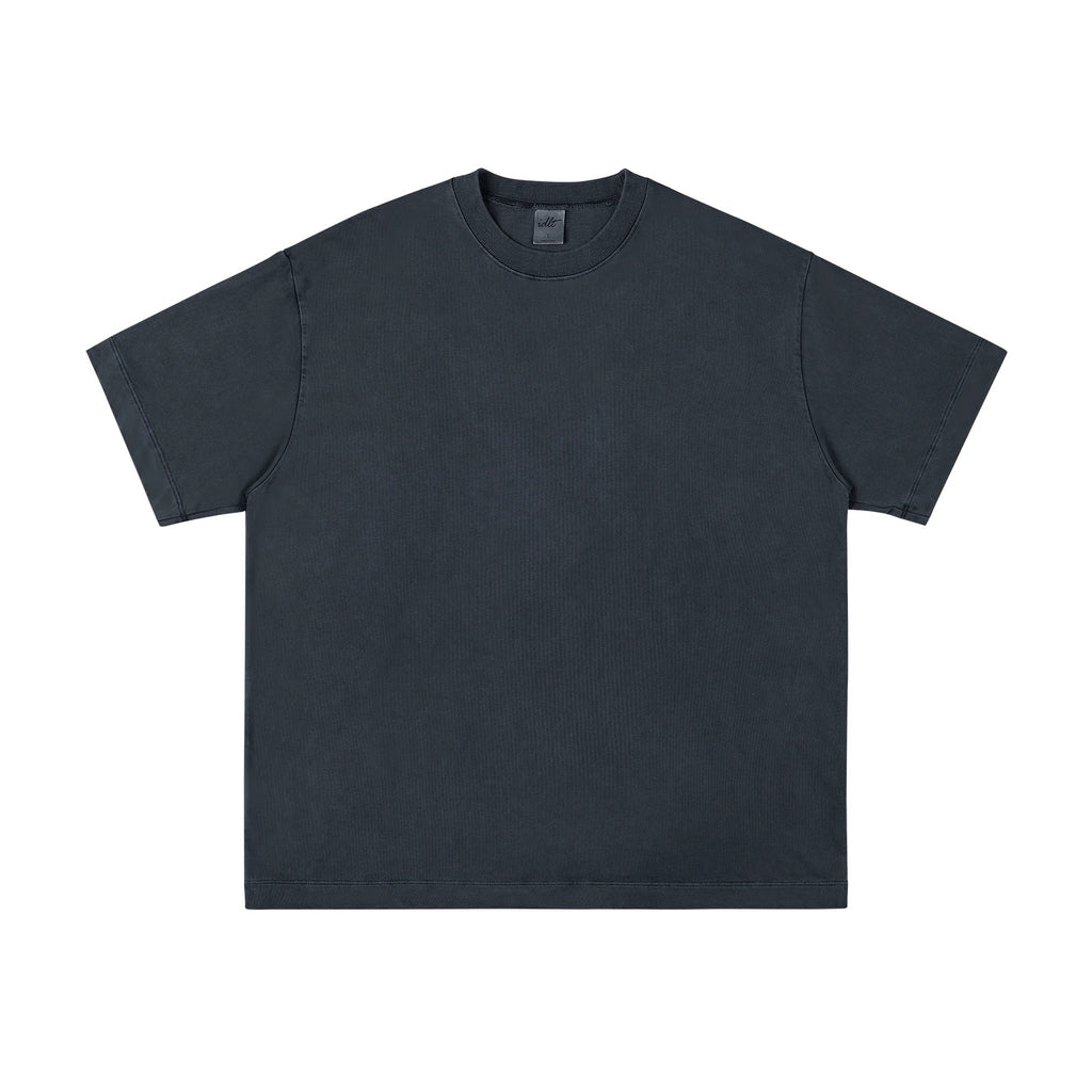 IDLT washed T-shirt, dark gray front.