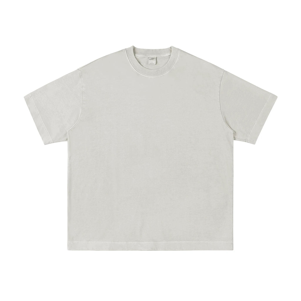 IDLT washed T-shirt, cream front.