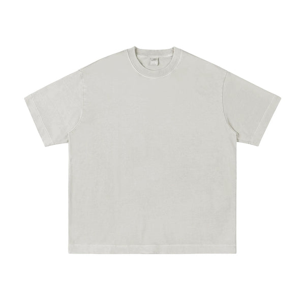 IDLT washed T-shirt, cream front.