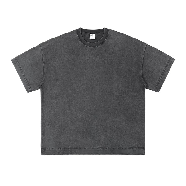 IDLT washed T-shirt, gray front.