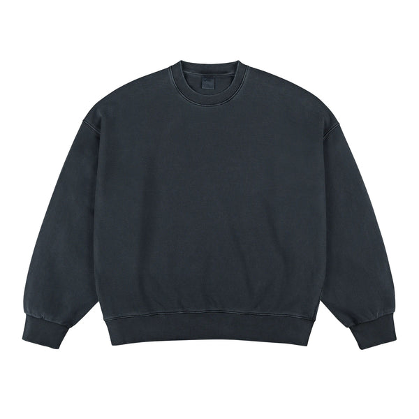 IDLT washed sweatshirt, dark gray front.