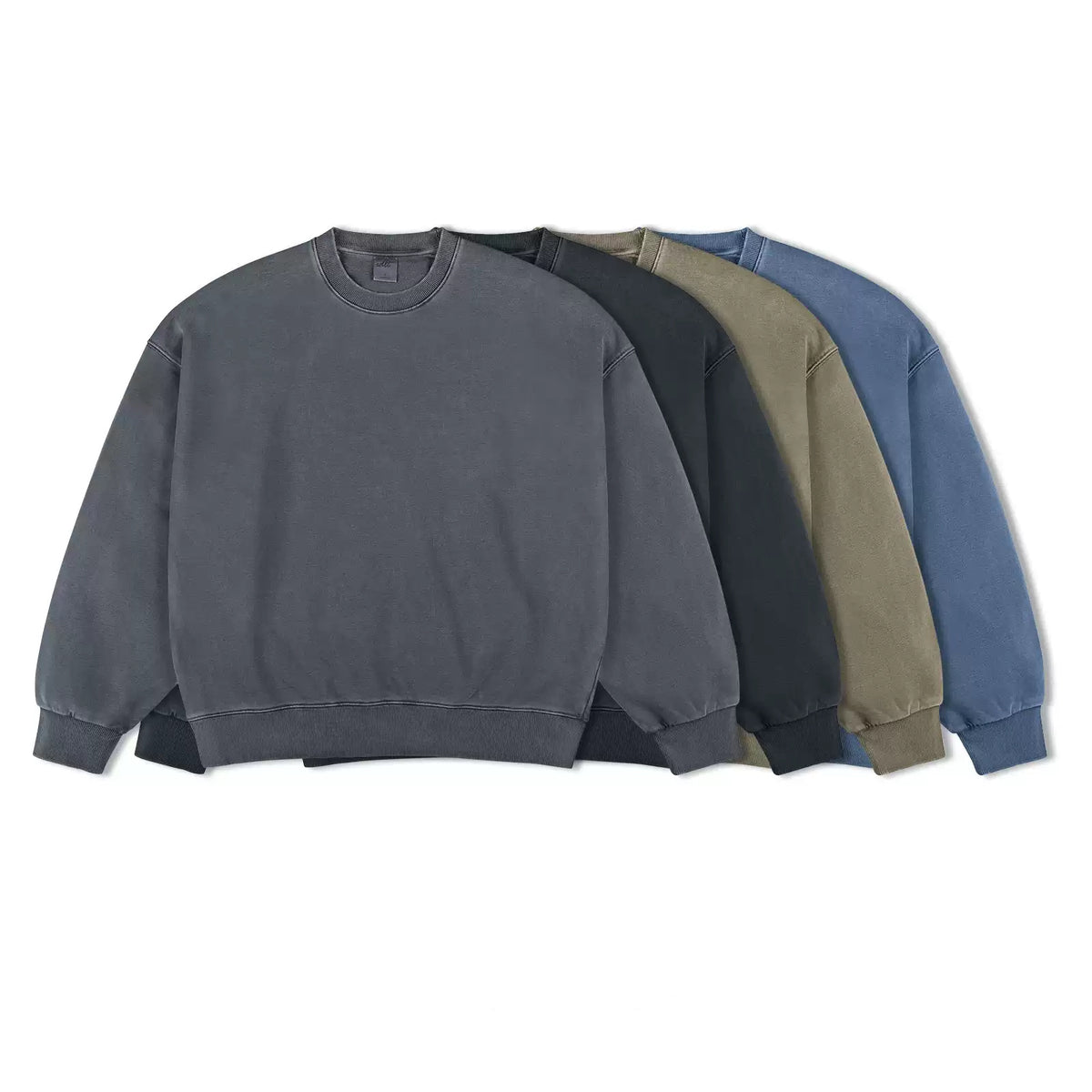 IDLT washed sweatshirt, color lineup.