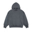 IDLT washed hoodie, gray front.