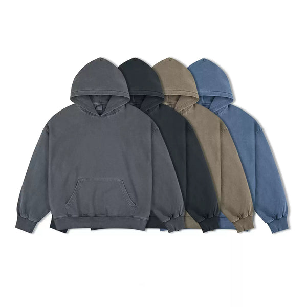 IDLT washed hoodie, color lineup.