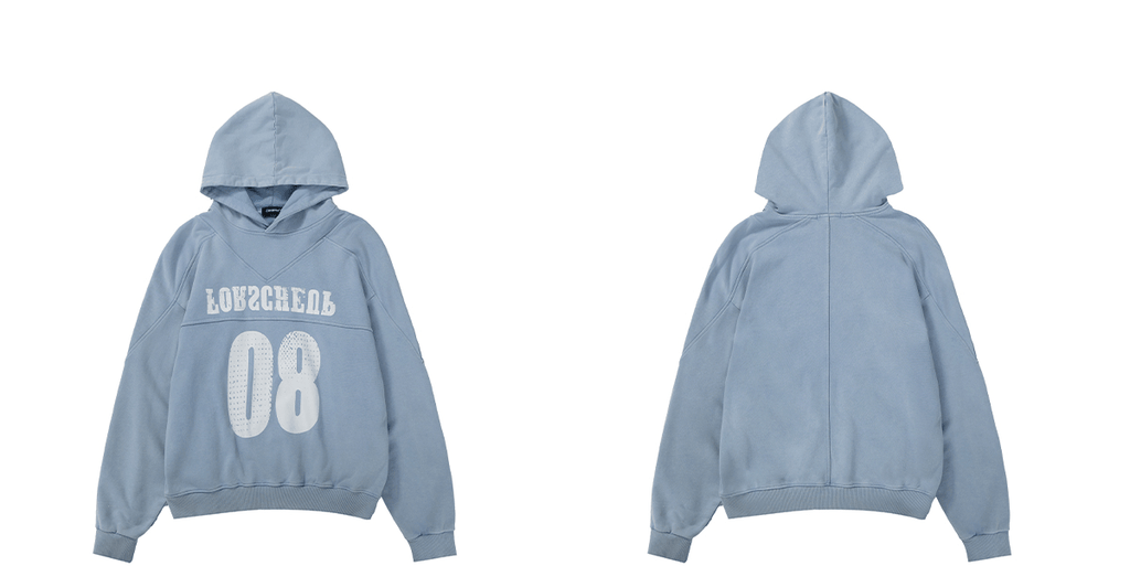 Varsity Number 08 Distressed Hoodie - COPPING THREADS - 0123Start
