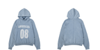 Varsity Number 08 Distressed Hoodie - COPPING THREADS - 0123Start