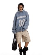 Varsity Number 08 Distressed Hoodie - COPPING THREADS - 0123Start