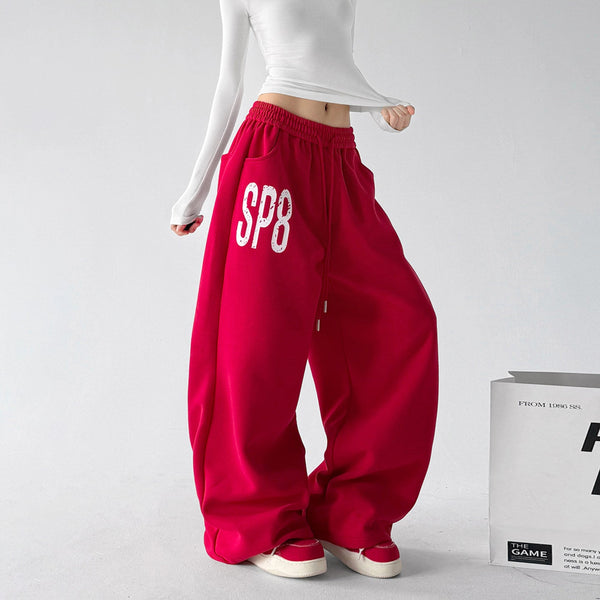 Varsity-Print Wide-Leg Sweatpants - CT895 - COPPING THREADS - CT ORIGINALS