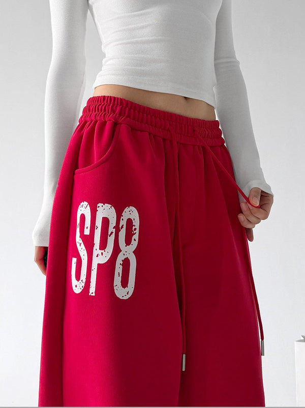 Varsity-Print Wide-Leg Sweatpants - CT895 - COPPING THREADS - CT ORIGINALS