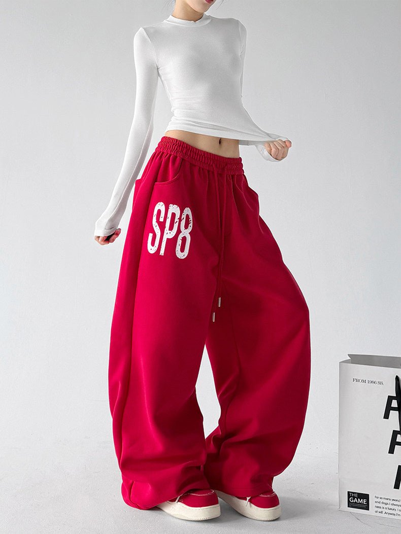 Varsity-Print Wide-Leg Sweatpants - CT895 - COPPING THREADS - CT ORIGINALS