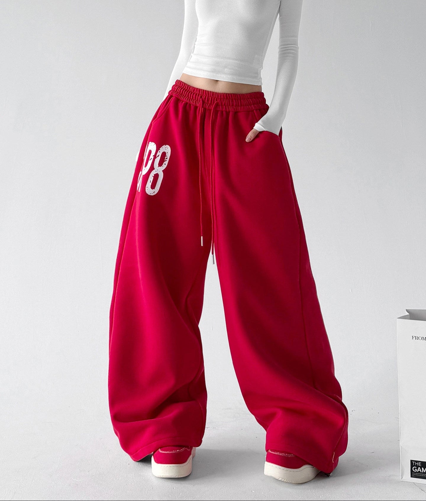 Varsity-Print Wide-Leg Sweatpants - CT895 - COPPING THREADS - CT ORIGINALS