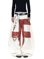 Vintage 3D Graphic Scythe Wide - Leg Jeans - COPPING THREADS - CT Select