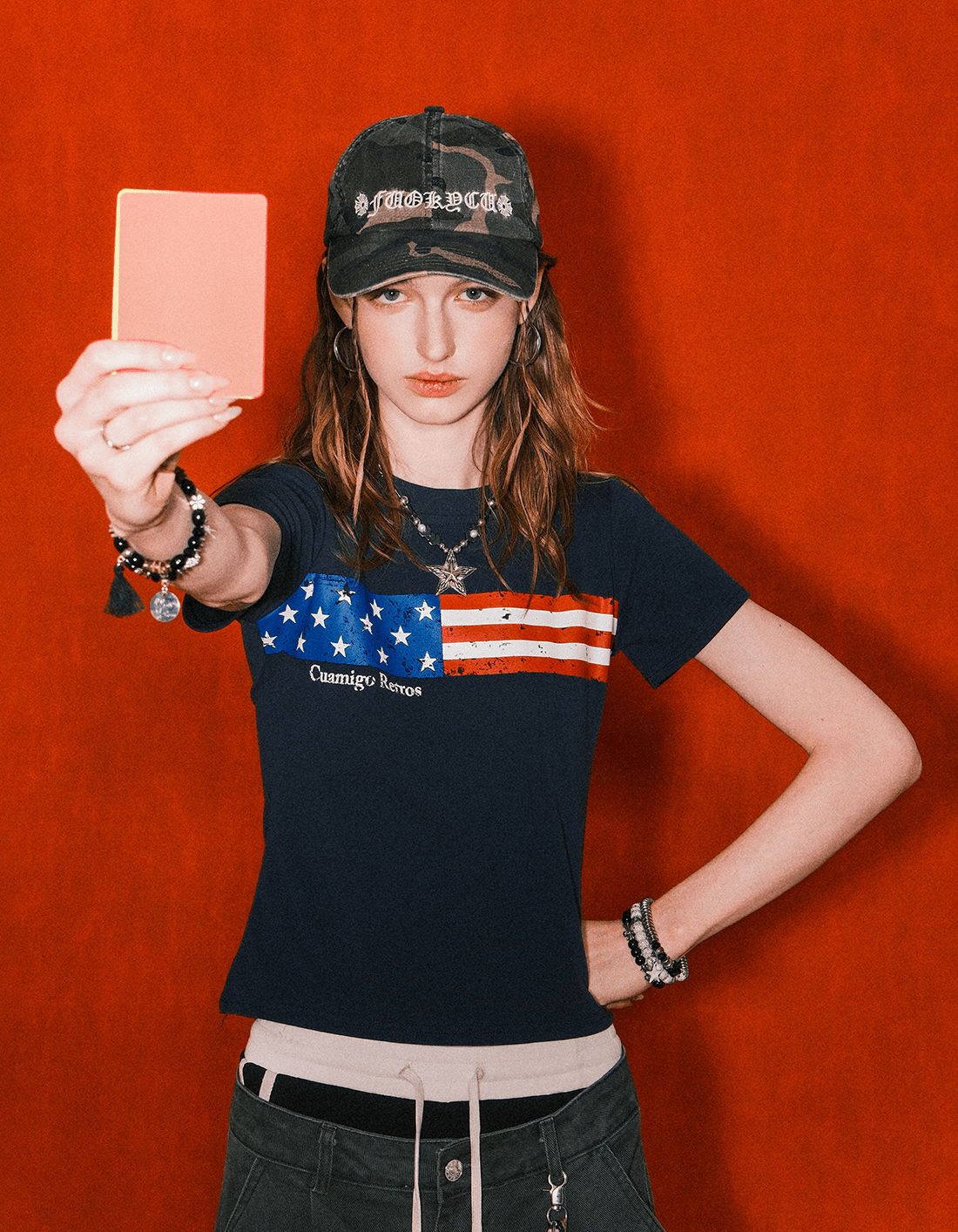 Vintage American Flag Fitted Tee - COPPING THREADS - CT Select