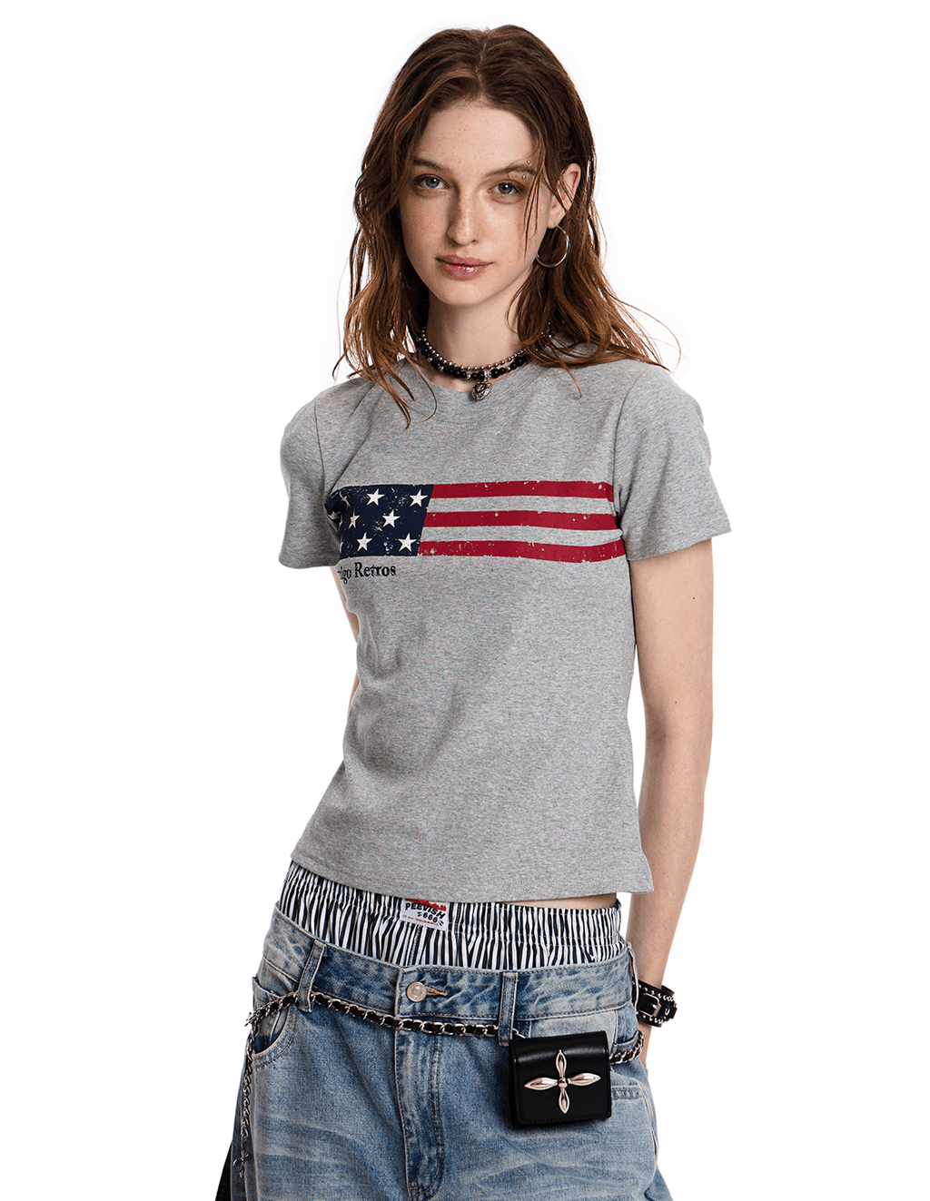 Vintage American Flag Fitted Tee - COPPING THREADS - CT Select