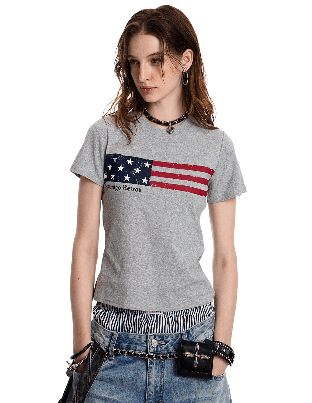 Vintage American Flag Fitted Tee - COPPING THREADS - CT Select
