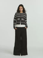 Vintage Angel Jacquard Knit Cardigan Sweater - COPPING THREADS - CHICISLAND