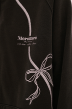 Vintage Bow Embroidered Cotton Zip - Up Hoodie - COPPING THREADS - MOROMORO