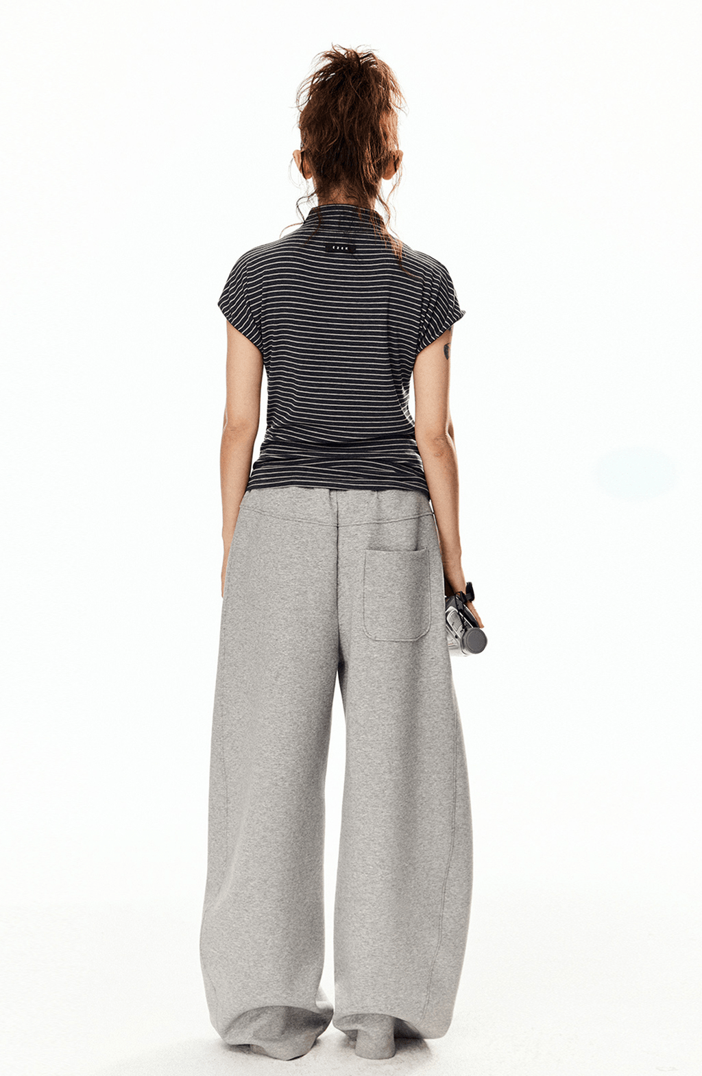 Vintage Bow Print Striped Fitted Tee - COPPING THREADS - CT Select