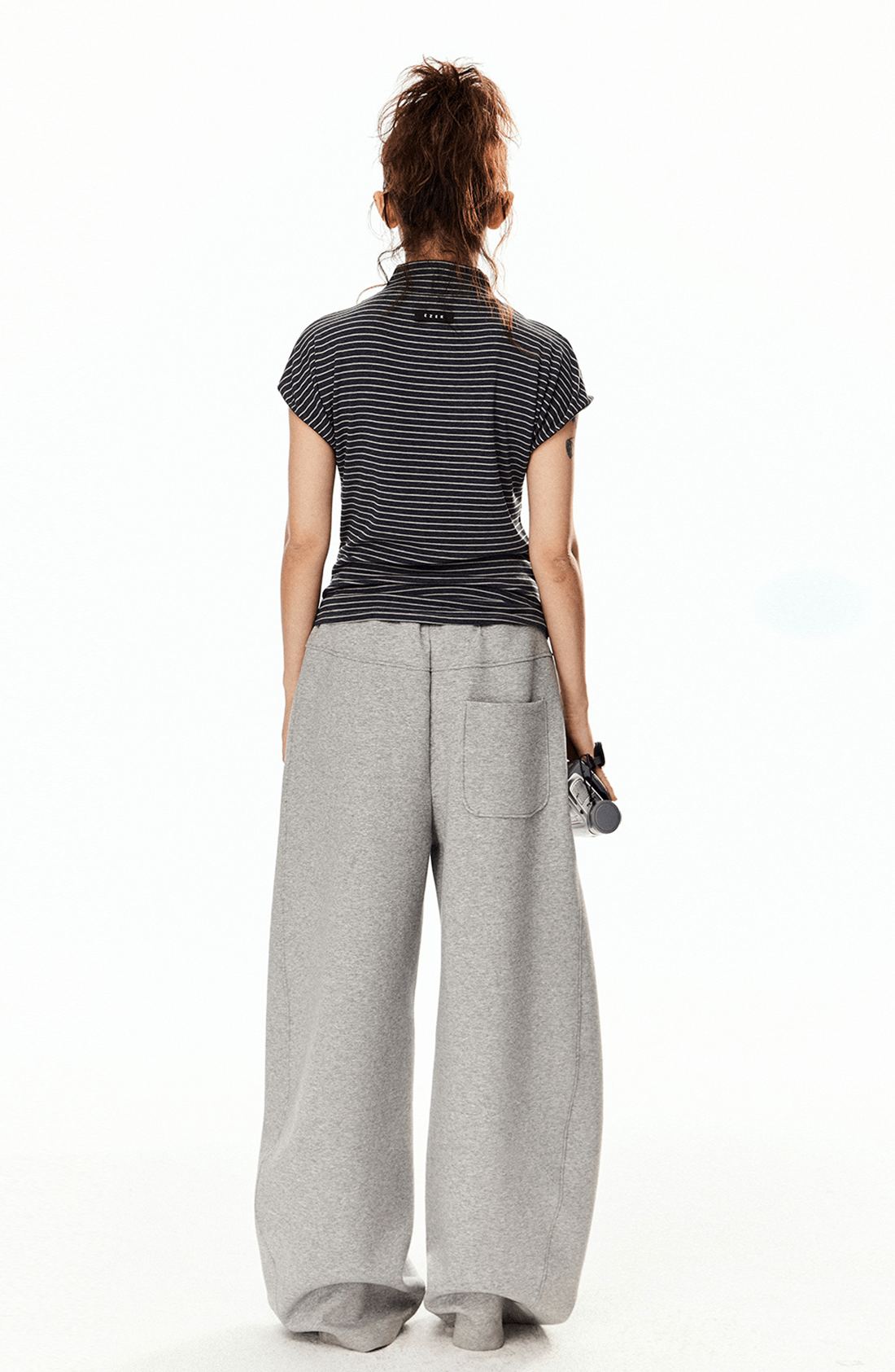 Vintage Bow Print Striped Fitted Tee - COPPING THREADS - CT Select