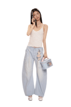 Vintage Bunny Floral Print Ruffled Hem Cami Top - COPPING THREADS - MOROMORO