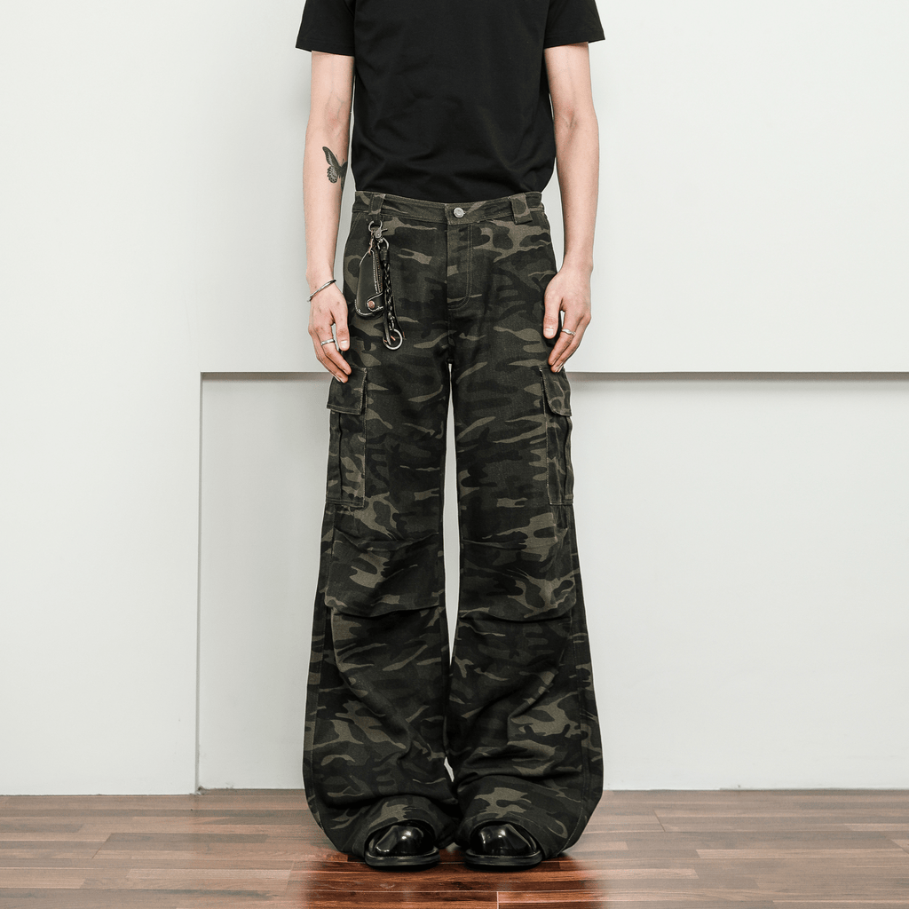 Vintage Camo Wide - Leg Cargo Pants - COPPING THREADS - CT Select