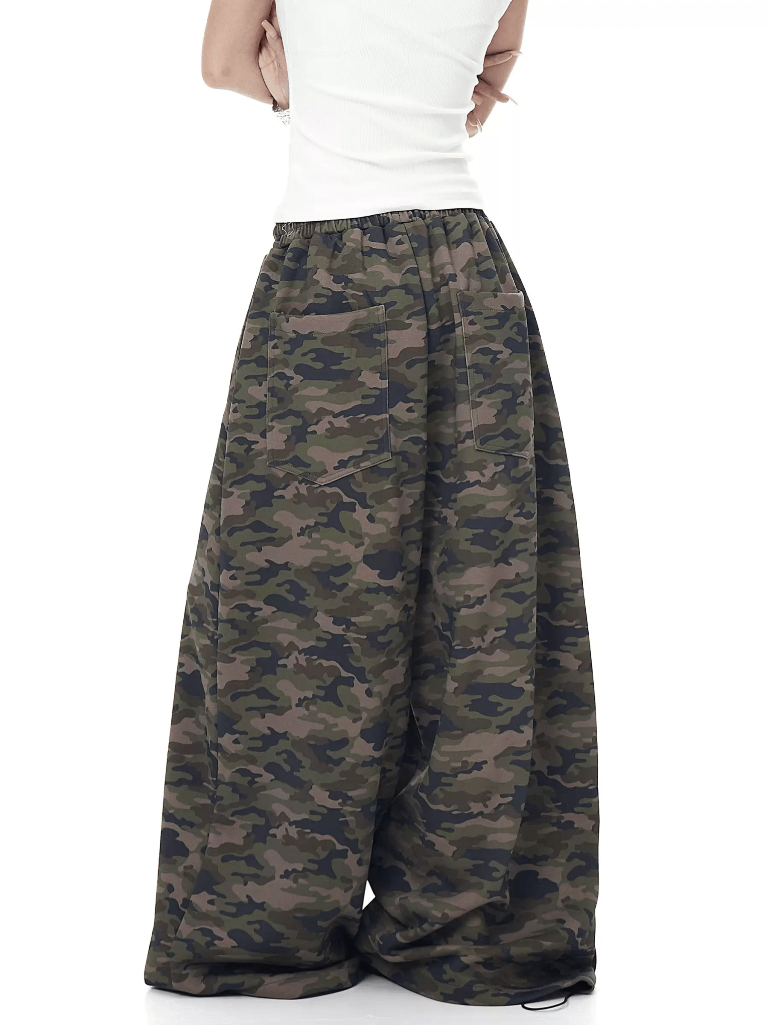Vintage Camo Wide - Leg Drawstring Sweatpants - COPPING THREADS - CT Select