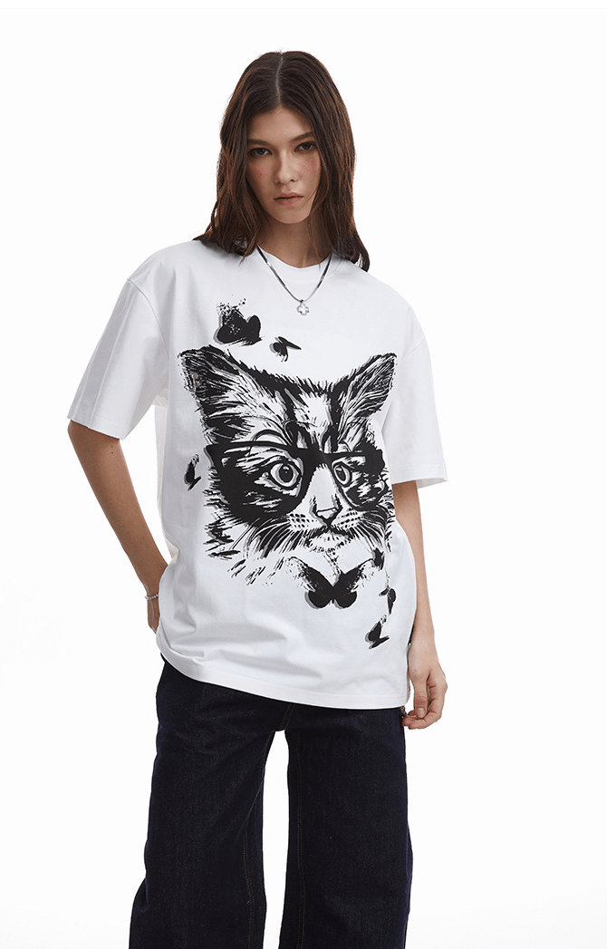 Vintage Cartoon Cat Graphic Tee - COPPING THREADS - CT Select