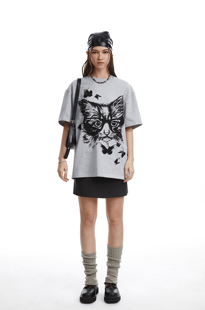 Vintage Cartoon Cat Graphic Tee - COPPING THREADS - CT Select