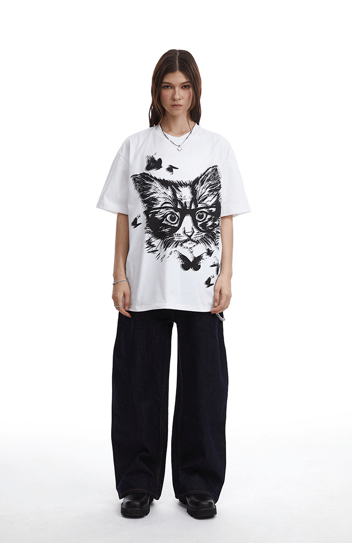 Vintage Cartoon Cat Graphic Tee - COPPING THREADS - CT Select