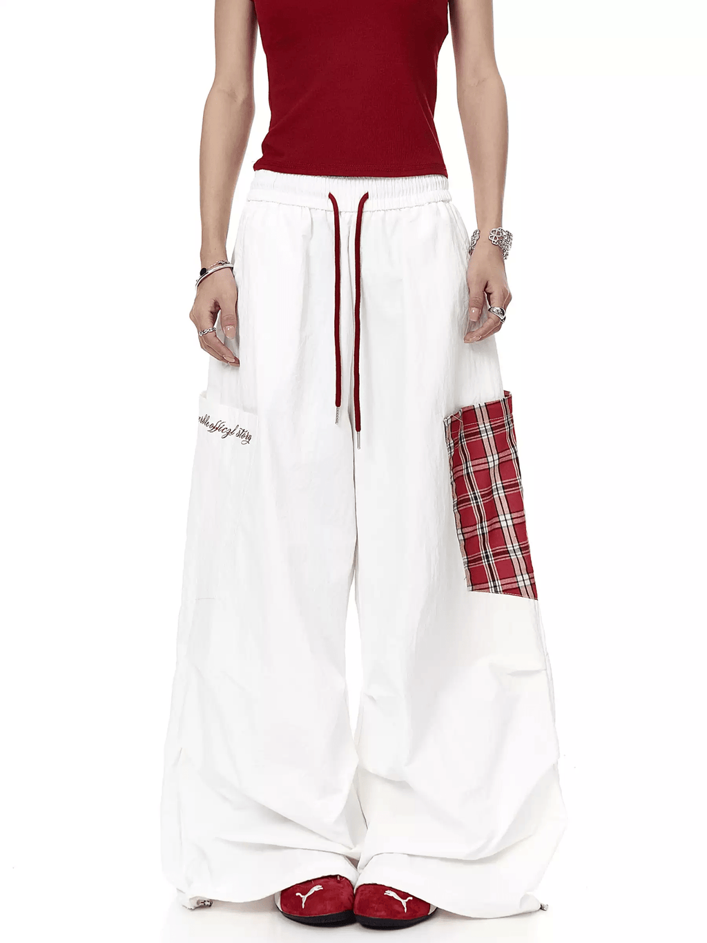 Vintage Check Patch Cargo Pants - COPPING THREADS - CT Select