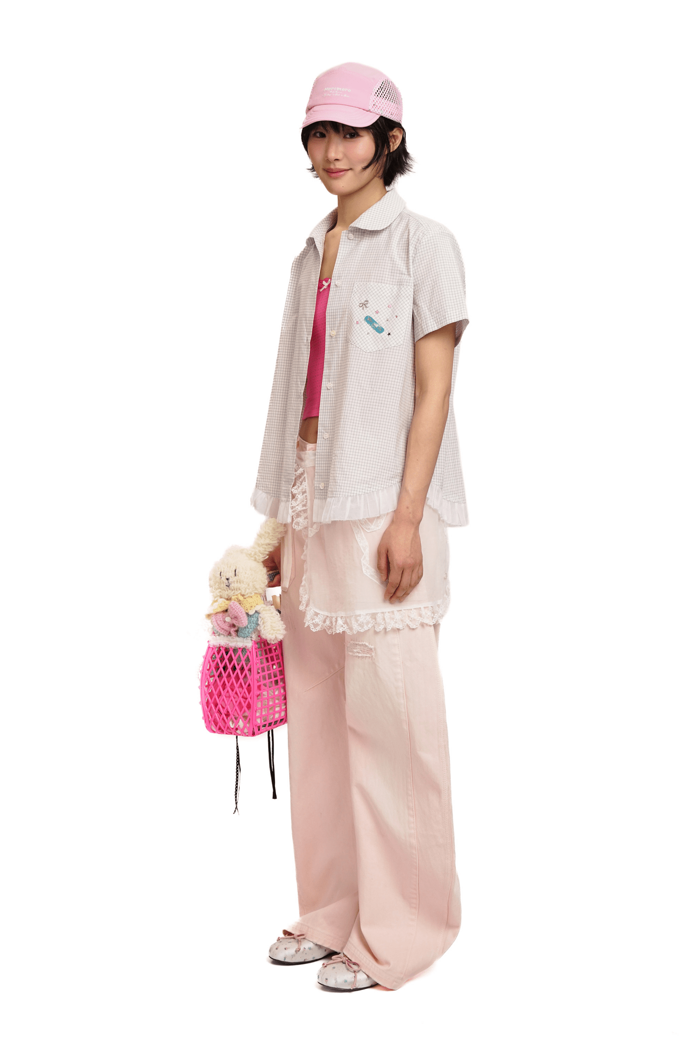 Vintage Checkered Ruffle Hem Shirt - COPPING THREADS - MOROMORO