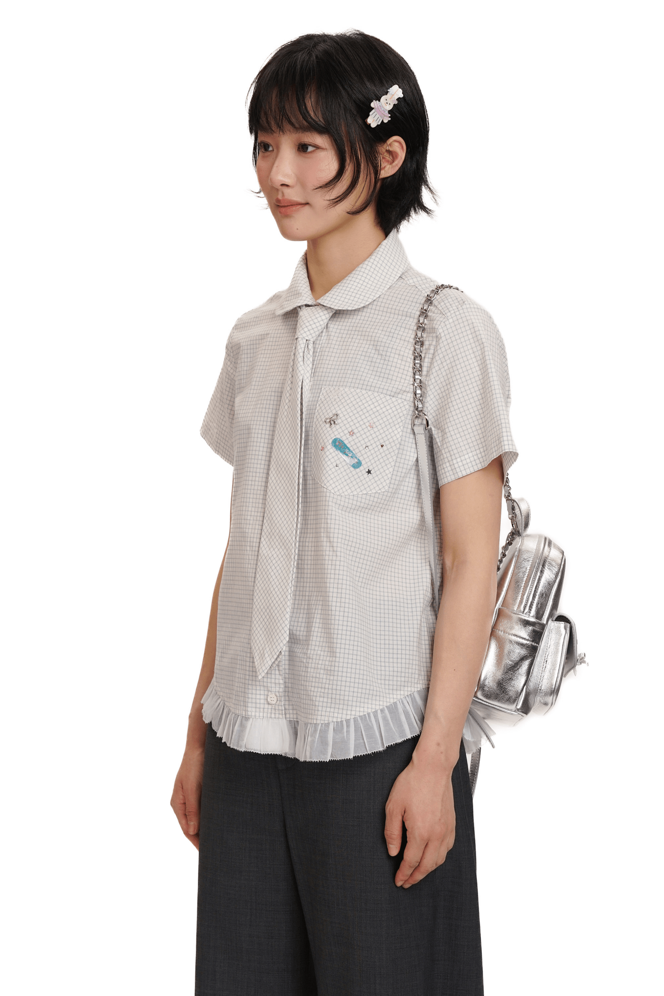 Vintage Checkered Ruffle Hem Shirt - COPPING THREADS - MOROMORO