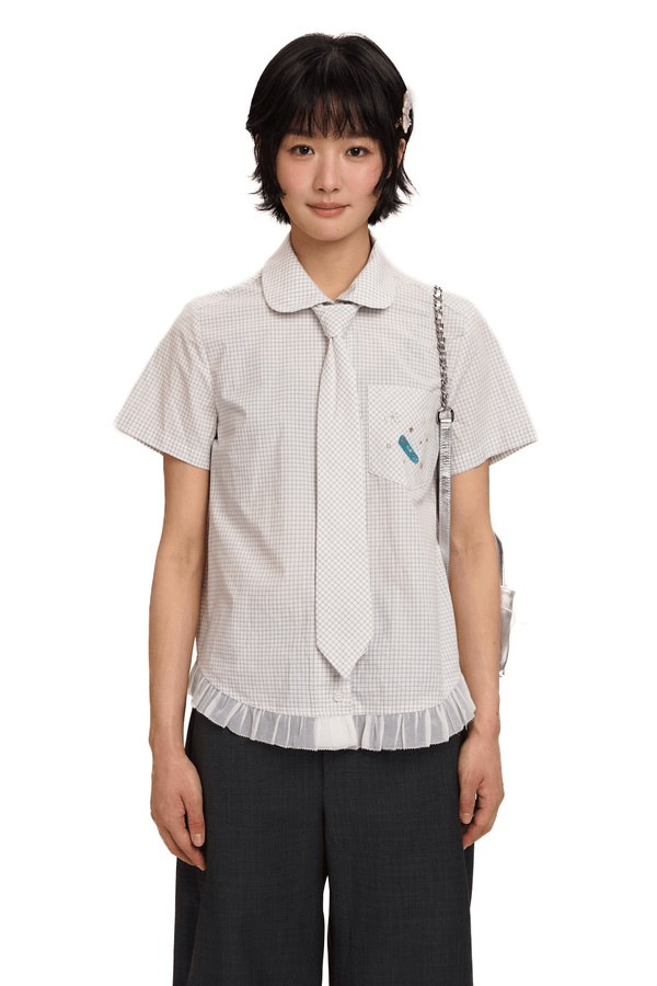 Vintage Checkered Ruffle Hem Shirt - COPPING THREADS - MOROMORO