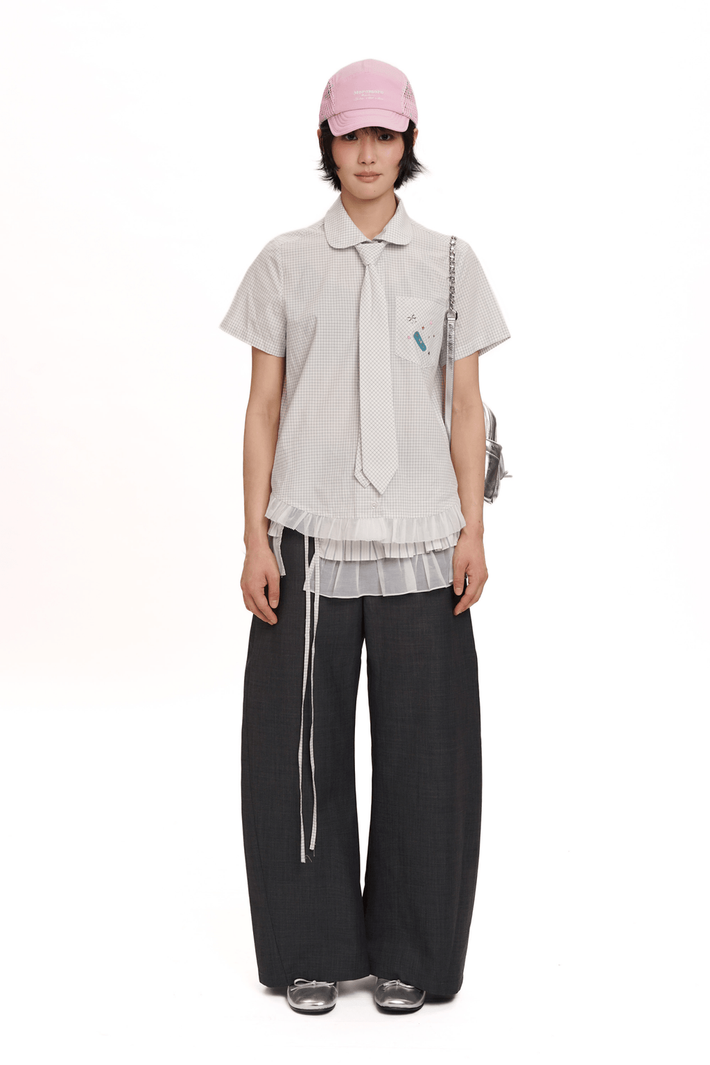 Vintage Checkered Ruffle Hem Shirt - COPPING THREADS - MOROMORO