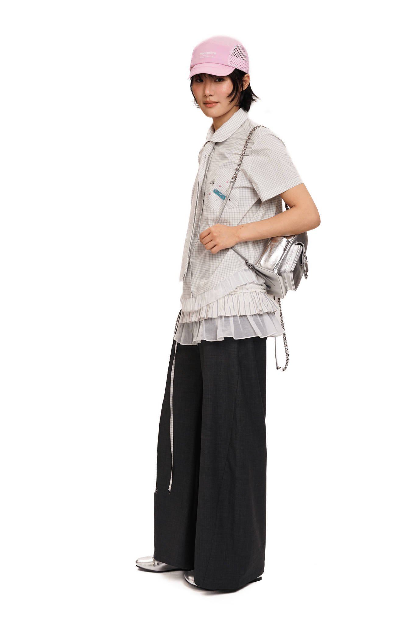 Vintage Checkered Ruffle Hem Shirt - COPPING THREADS - MOROMORO