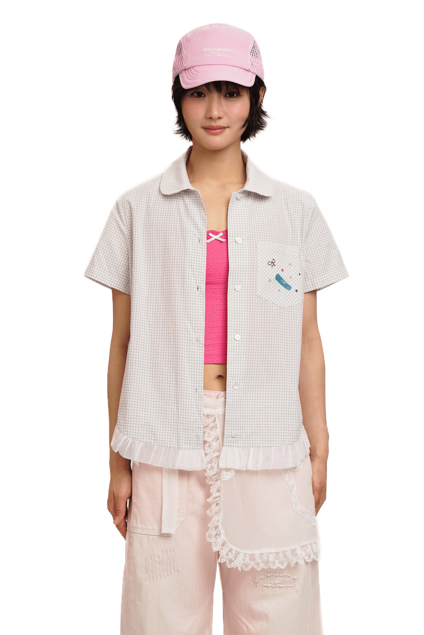 Vintage Checkered Ruffle Hem Shirt - COPPING THREADS - MOROMORO